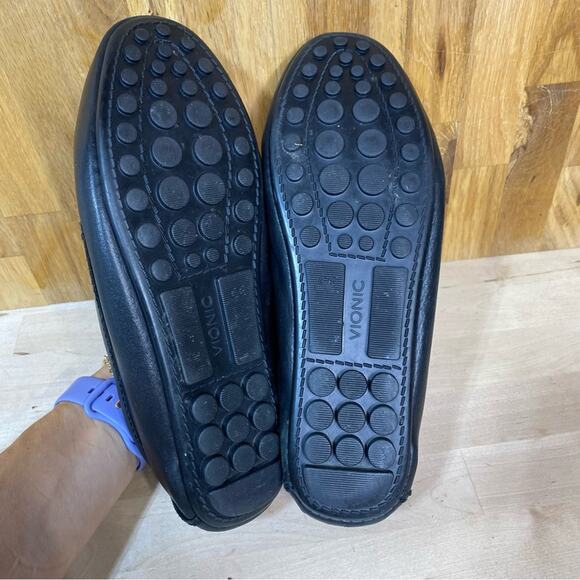 Vionic Black Leather Ashby Loafer Moc Toe 7 - Picture 10 of 10